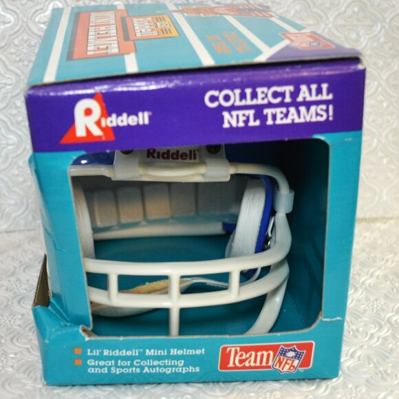 Lil' Riddell Mini NFL Helmet Denver Broncos In Original Box Decor Man Cave Bar - Picture 3 of 6